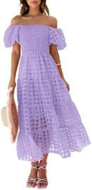 Pretty Garden Square neck Smocked Dress at Amazon