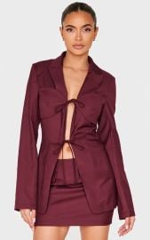 Pretty Little Thing Corset Tie Blazer at Pretty Little Thing