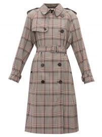 Prince of Wales-check wool trench coat at Matches