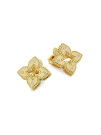 Princess Flower Stud Earrings by Roberto Coin at Saks Fifth Avenue