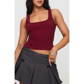 Princess Polly Baseline Square Neck Crop Tank at Nordstrom