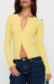 Princess Polly Lauraine Lemon Cardigan at Nordstrom