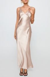 Princess Polly Northern Star Open Back Satin Gown at Nordstrom