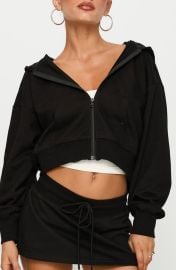 Princess Polly Revive Crop Zip-Up Hoodie at Nordstrom
