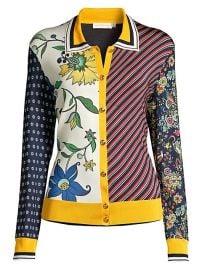 Print Block Cardigan by Tory Burch at Saks Fifth Avenue