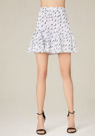 Print Godet Miniskirt at Bebe