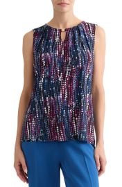 Print Keyhole Sleeveless Top at Nordstrom
