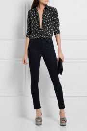 Print Silk Crepe De Chine Shirt by Saint Laurent at Net A Porter