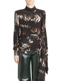 Print Silk Sash Top at Saks Off 5th