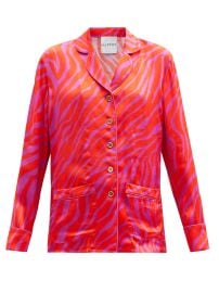 Print Zebra-print satin shirt  Halpern  FASHION US at Matches