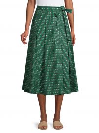 Printed A-Line Midi Skirt at Lord and Taylor