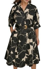 Printed Belted Midi Shirtdress at Nordstrom
