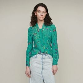 Printed Blouse with Lavaliere by Maje at Maje