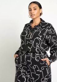 Printed Button Down Eloquii at Eloquii