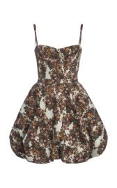 Printed Corset Mini Dress By Del Core at Moda Operandi