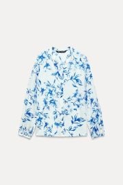 Printed Cotton Blouse at Zara