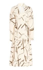 Printed Crepe Flared Midi Dress by Victoria Beckham at Moda Operandi