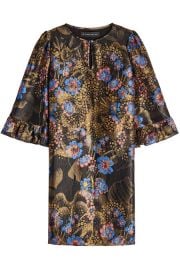 Printed Dress with Silk and Metallic Thread at Stylebop