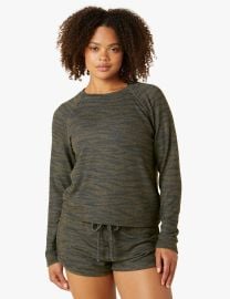 Printed Favorite Raglan Crew Pullover at Beyond Yoga