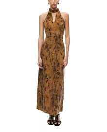 Printed Halter Neck Maxi Dress at Bloomingdales