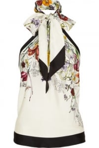 Printed Halterneck top by Gucci at Net A Porter