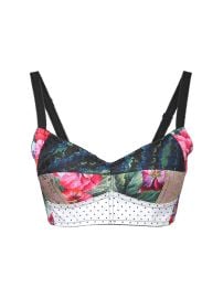 Printed Jacquard Bustier Crop Top by Dolce Gabbana at Luisaviaroma