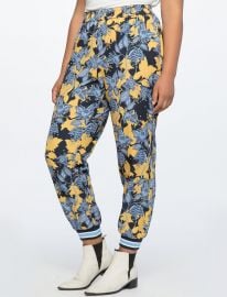 Printed Jogger With Contrast Cuff at Eloquii