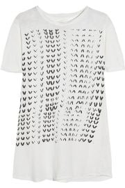 Printed Linen Blend tshirt at The Outnet