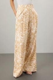 Printed Linen Classic Trousers by Toccin Rent the Runway at Rent the Runway