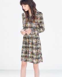 Printed Long Sleeve Dress at Zara