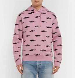 Printed Loopback Cotton-Jersey Hoodie MCQ at Mr Porter