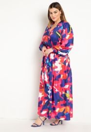 Printed Maxi Dress Eloquii at Eloquii