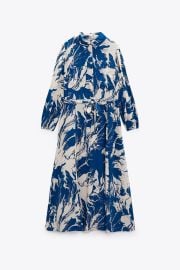 Printed Midi Dress at Zara