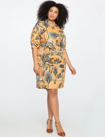 Printed Mock Neck Dress Eloquii at Eloquii