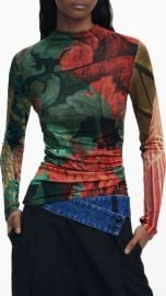 Printed Mock Neck Sweater at Nordstrom