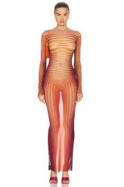 Printed Morphing Stripes Long Dress at FWRD