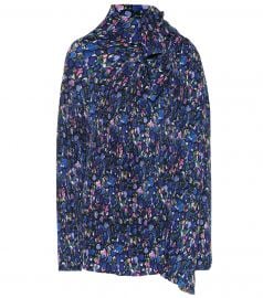 Printed Plisse Blouse by Balenciaga at Mytheresa