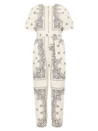 Printed Poplin Jumpsuit by Tory Burch at Saks Fifth Avenue