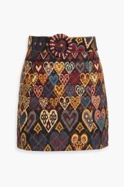 Printed Quilted Cotton Twill Mini Skirt at The Outnet
