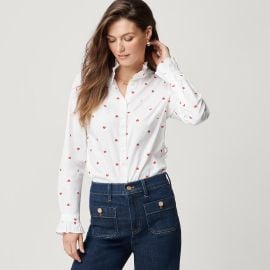 Printed Ruffle Button-up Shirt For Women Factory at J. Crew