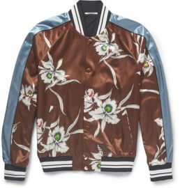 Printed Satin Bomber Jacket at Mr Porter