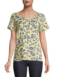 Printed Scoop-Neck T-Shirt by Karen Scott  at The Bay