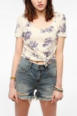 Printed Scoopneck Tee at Urban Outfitters