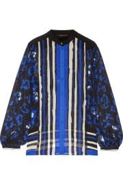  Printed Silk Crepe de Chine Blouse Roberto Cavalli at The Outnet