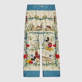 Printed Silk Palazzo Pants by Gucci at Gucci