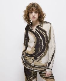 Printed Silk Shirt at The Kooples