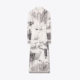 Printed Silk Shirtdress Womenx27s Designer Dresses Tory Burch at Tory Burch