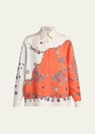 Printed Silk Twill Shirt at Bergdorf Goodman
