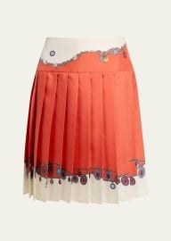Printed Silk Twill Skirt at Bergdorf Goodman