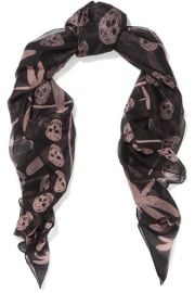 Printed Silk-chiffon Scarf by Alexander McQueen at Net A Porter